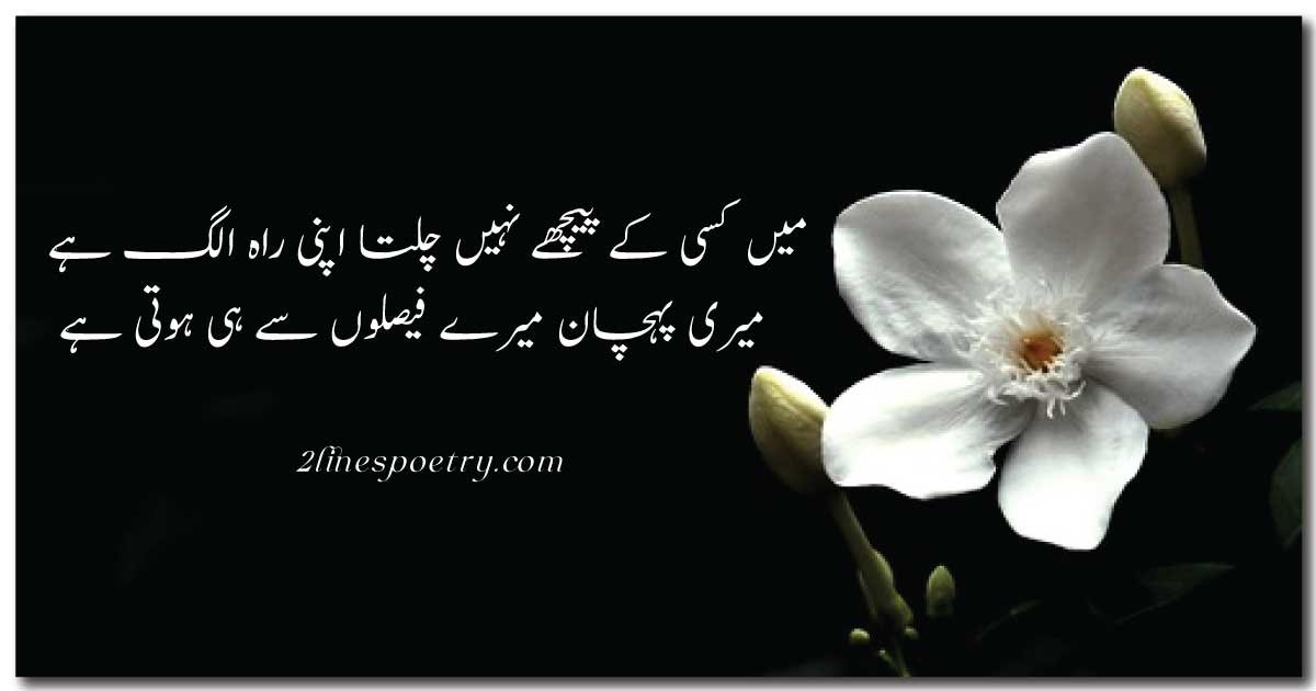 Attitude Poetry in Urdu 2 Lines Text