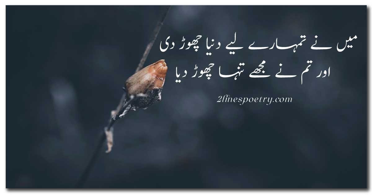 Bewafa Urdu Poetry – Best 2 Line Bewafa Shayari in Urdu