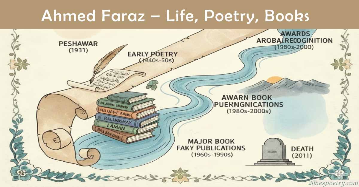 Ahmed Faraz – Life, Poetry, Books