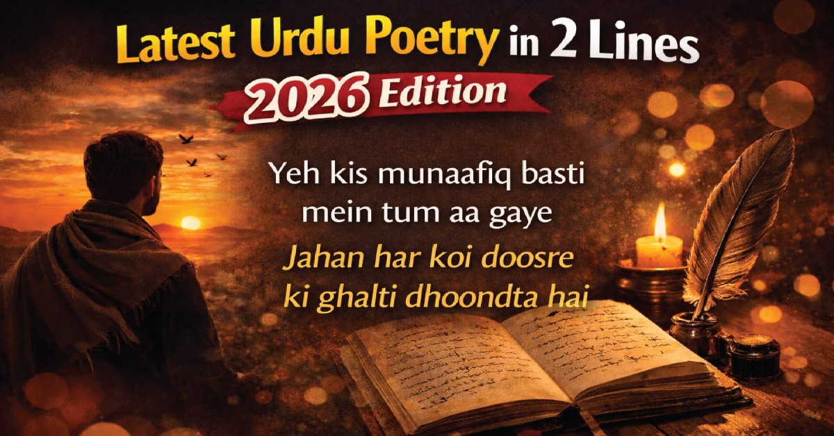 Urdu Poetry in 2 Lines (2026 Edition) – Best Urdu Shayari