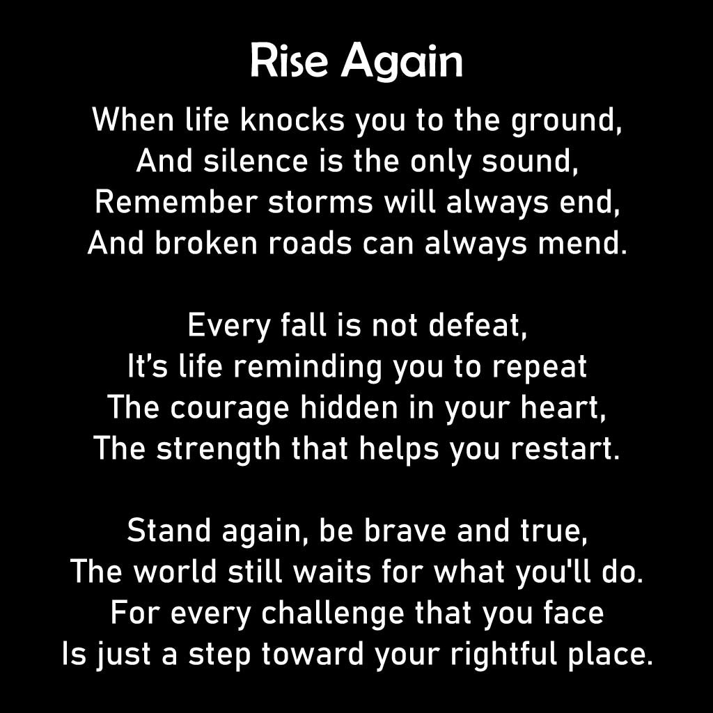 Inspirational Poems About Life Lessons