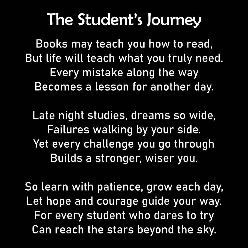 Poems About Life Lessons For Students