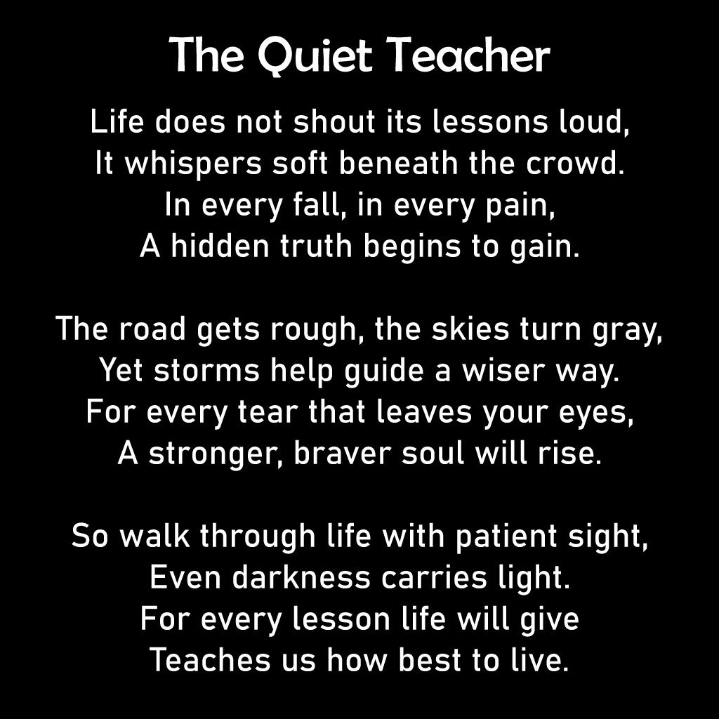 Poems About Life Lessons