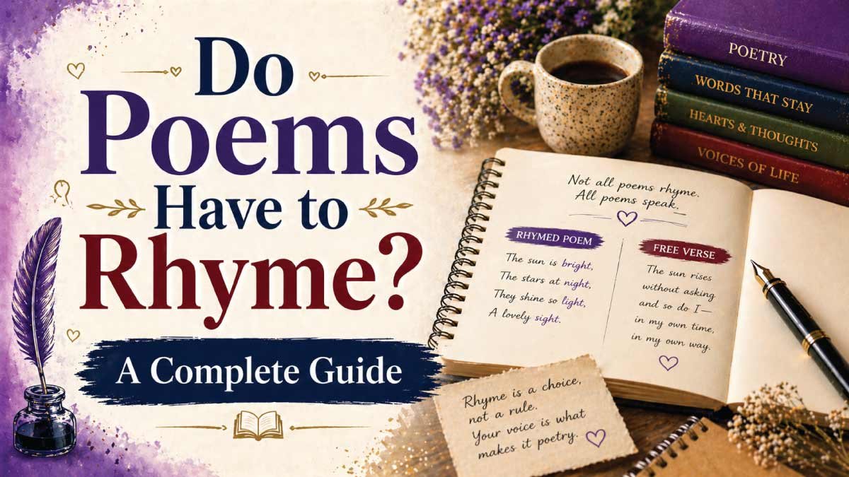 Do Poems Have to Rhyme