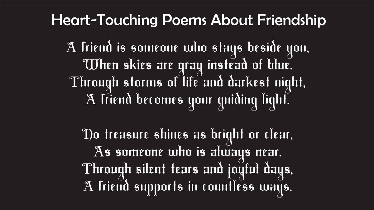 Poems About Friendship