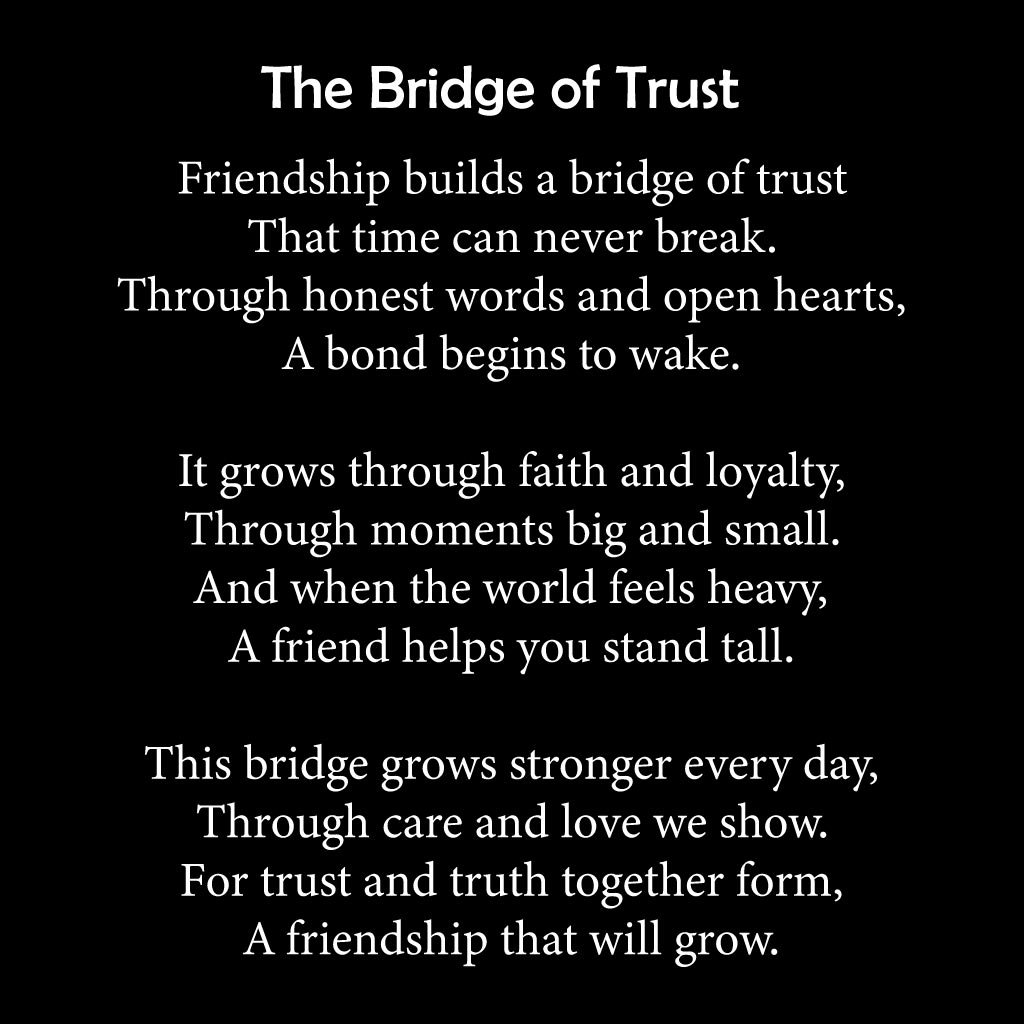 short poems about friendship
