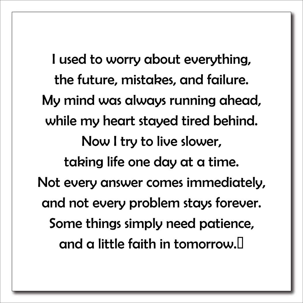 One Day at a Time