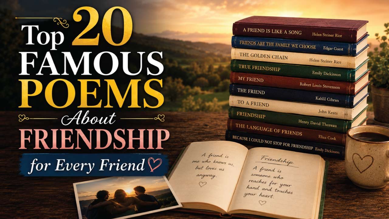 Top 20 Famous Poems About Friendship for Every Friend