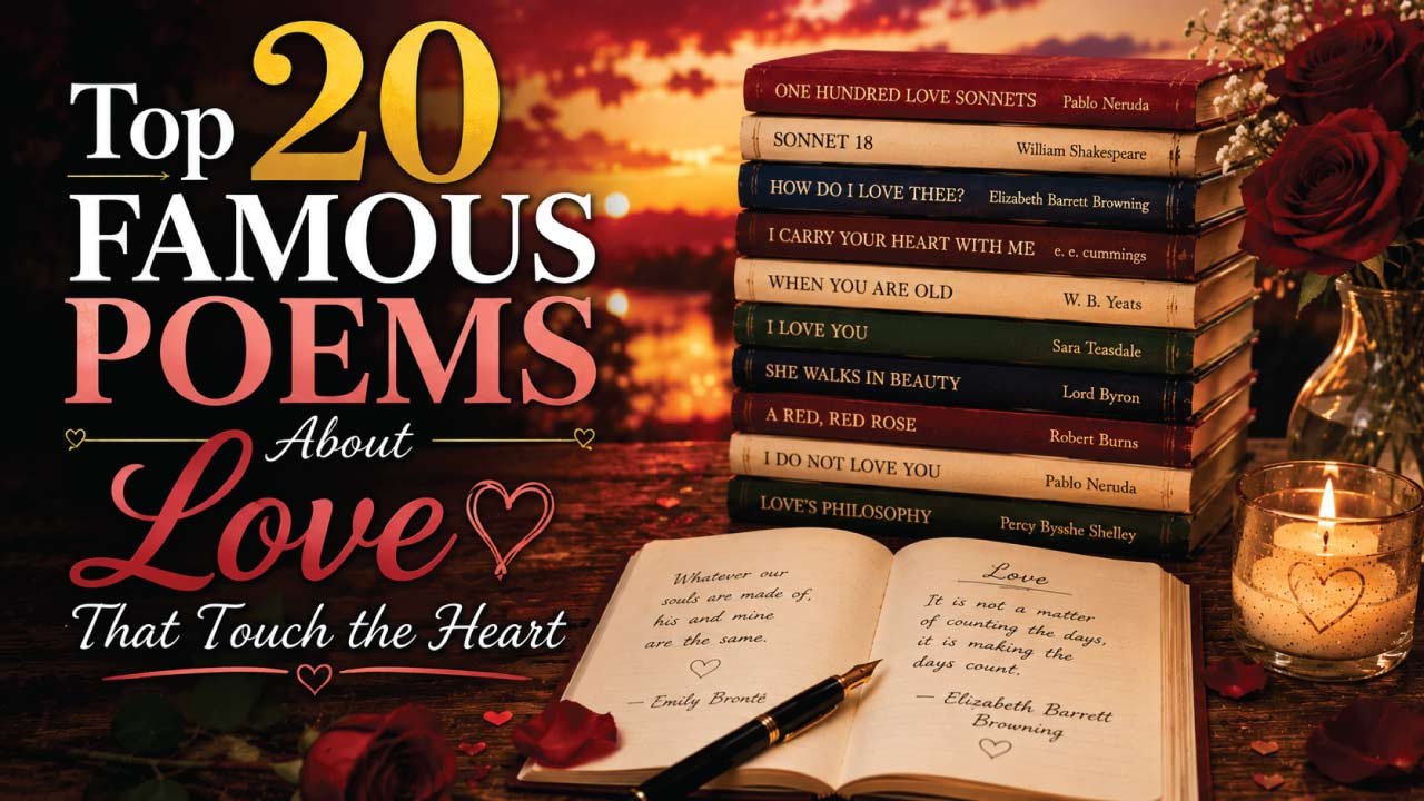 Top 20 Famous Poems About Love That Touch the Heart